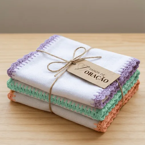 Kit 3 Panos de Prato
Bordados à Mão